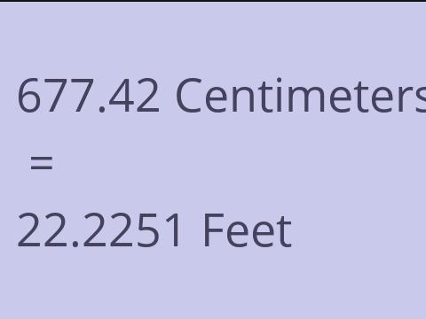 677.42 CM TO FEET