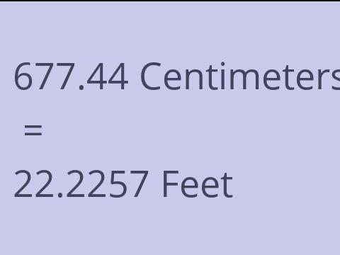 677.44 CM TO FEET