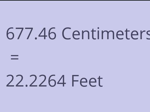 677.46 CM TO FEET