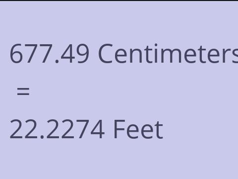 677.49 CM TO FEET