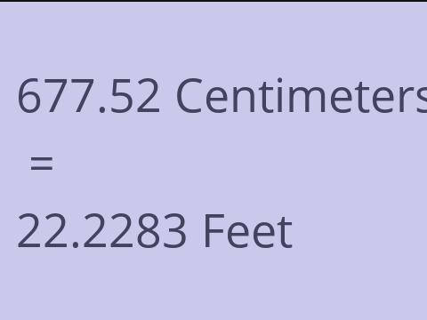 677.52 CM TO FEET