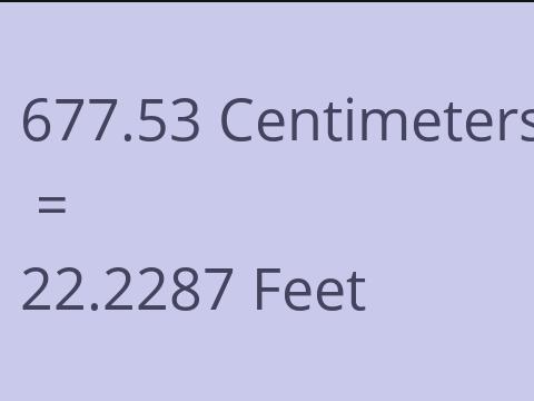 677.53 CM TO FEET