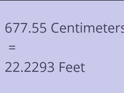 677.55 CM TO FEET