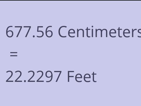 677.56 CM TO FEET