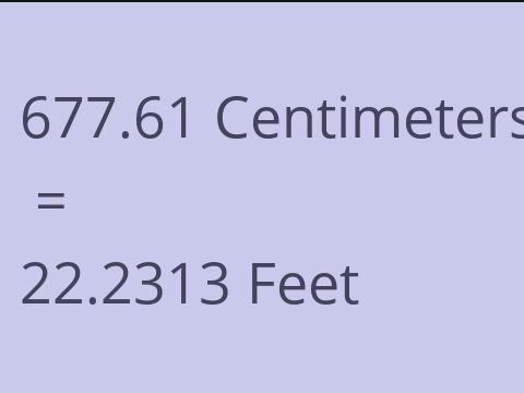 677.61 CM TO FEET