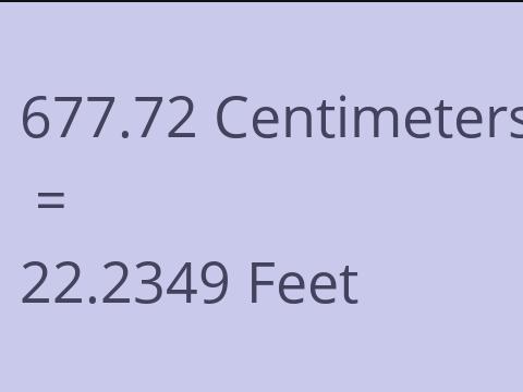 677.72 CM TO FEET