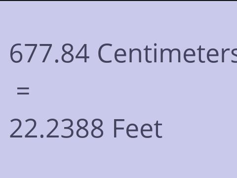 677.84 CM TO FEET