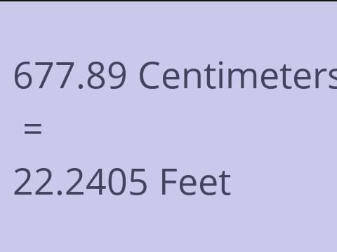 677.89 CM TO FEET