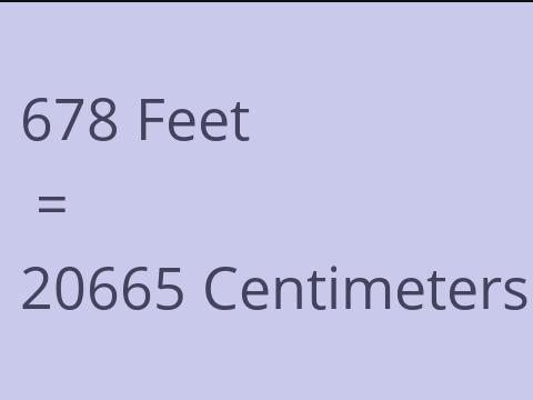 678 FEET TO CM