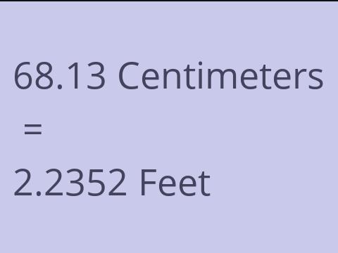 68.13 CM TO FEET