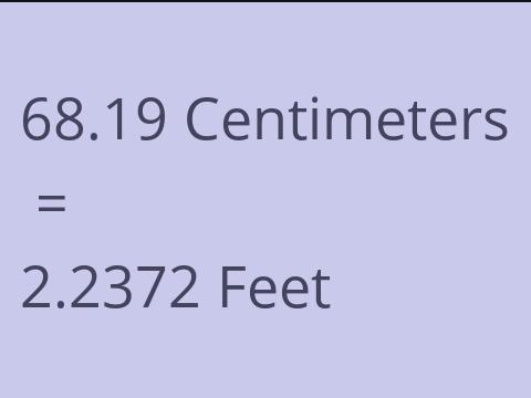 68.19 CM TO FEET