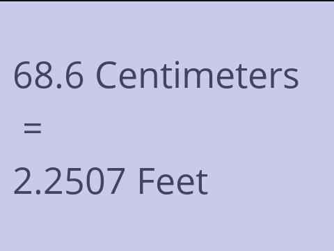 68.6 CM TO FEET