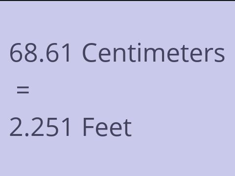 68.61 CM TO FEET