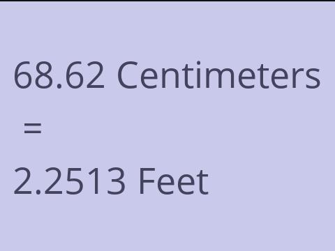 68.62 CM TO FEET