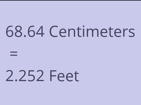 68.64 CM TO FEET