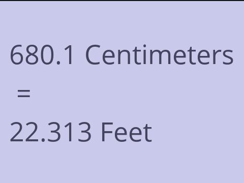 680.1 CM TO FEET