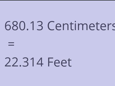 680.13 CM TO FEET