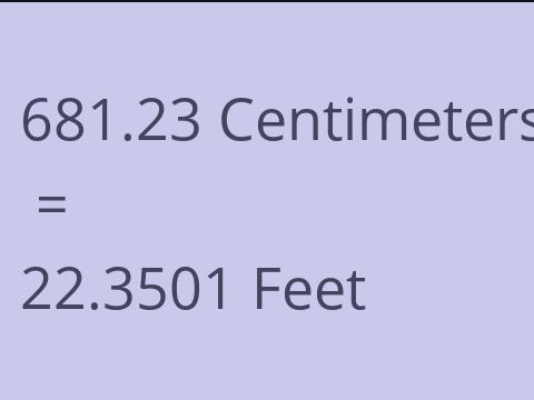 681.23 CM TO FEET