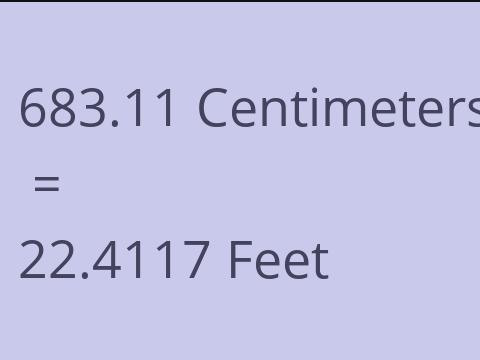 683.11 CM TO FEET