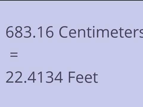 683.16 CM TO FEET