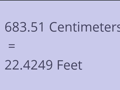 683.51 CM TO FEET