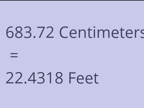 683.72 CM TO FEET