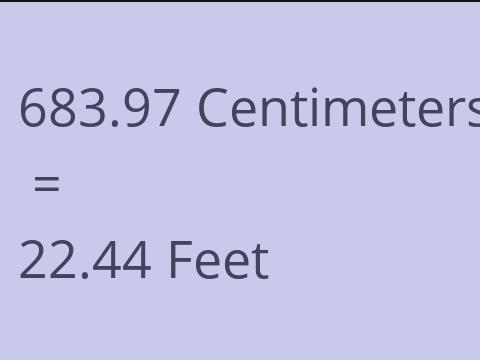 683.97 CM TO FEET