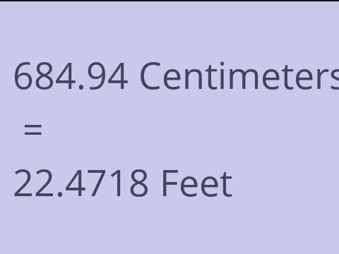 684.94 CM TO FEET