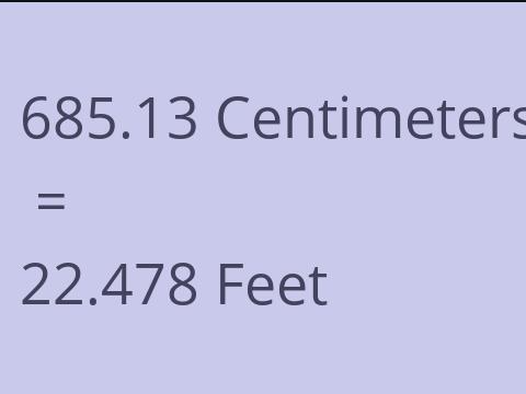 685.13 CM TO FEET