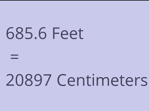 685.6 FEET TO CM