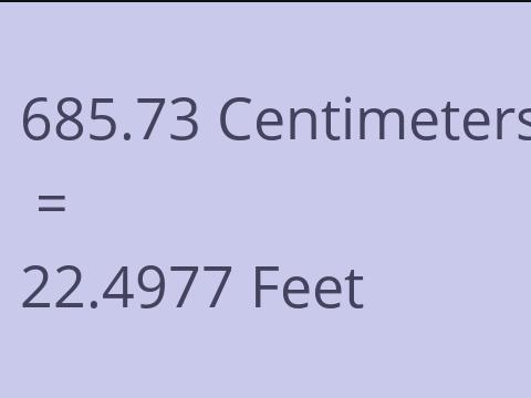 685.73 CM TO FEET