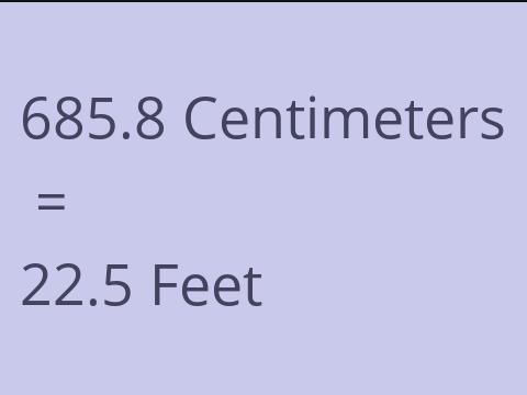 685.8 CM TO FEET