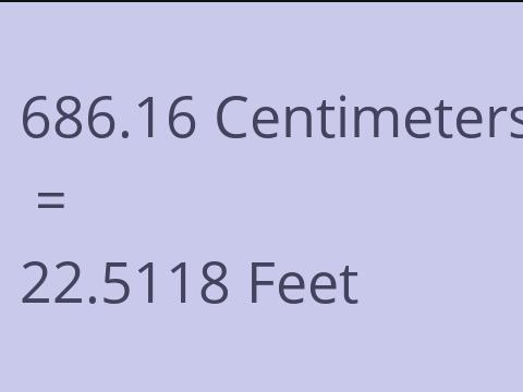 686.16 CM TO FEET