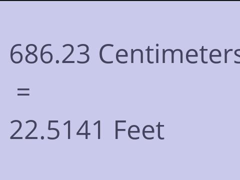 686.23 CM TO FEET