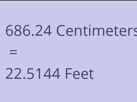 686.24 CM TO FEET