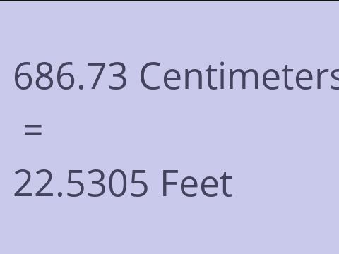 686.73 CM TO FEET