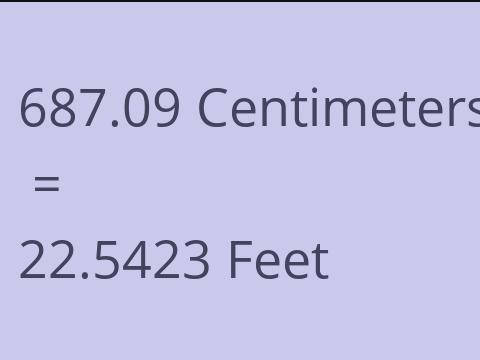 687.09 CM TO FEET