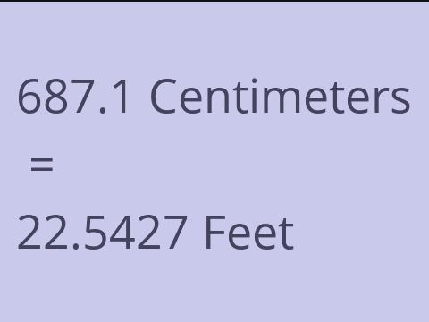 687.1 CM TO FEET