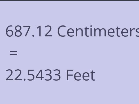 687.12 CM TO FEET