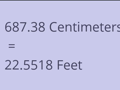 687.38 CM TO FEET