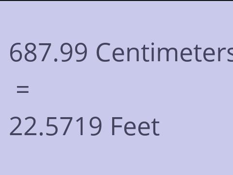 687.99 CM TO FEET