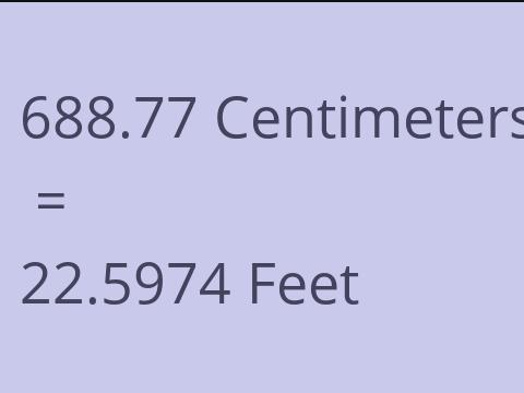 688.77 CM TO FEET