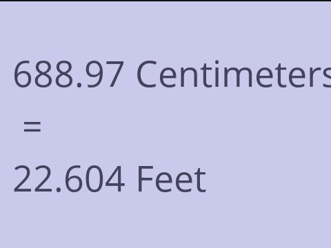 688.97 CM TO FEET