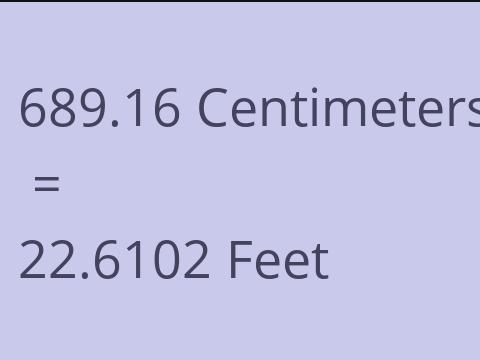 689.16 CM TO FEET