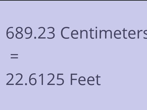 689.23 CM TO FEET