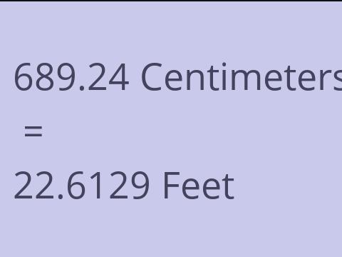 689.24 CM TO FEET