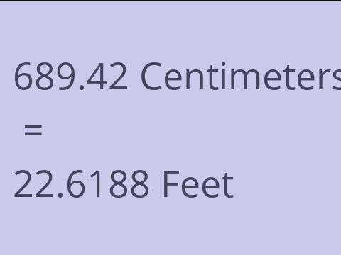 689.42 CM TO FEET