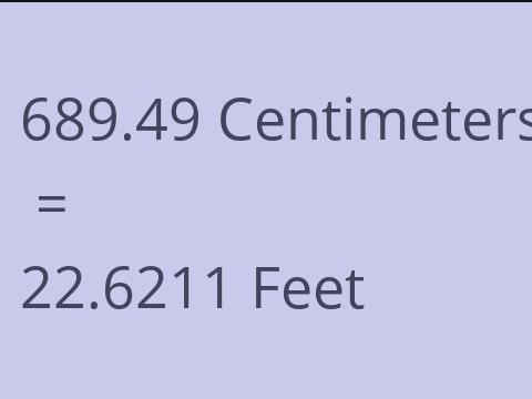 689.49 CM TO FEET