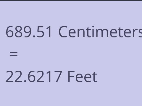 689.51 CM TO FEET