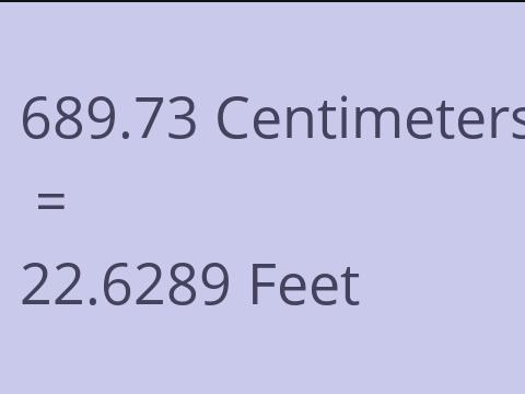 689.73 CM TO FEET